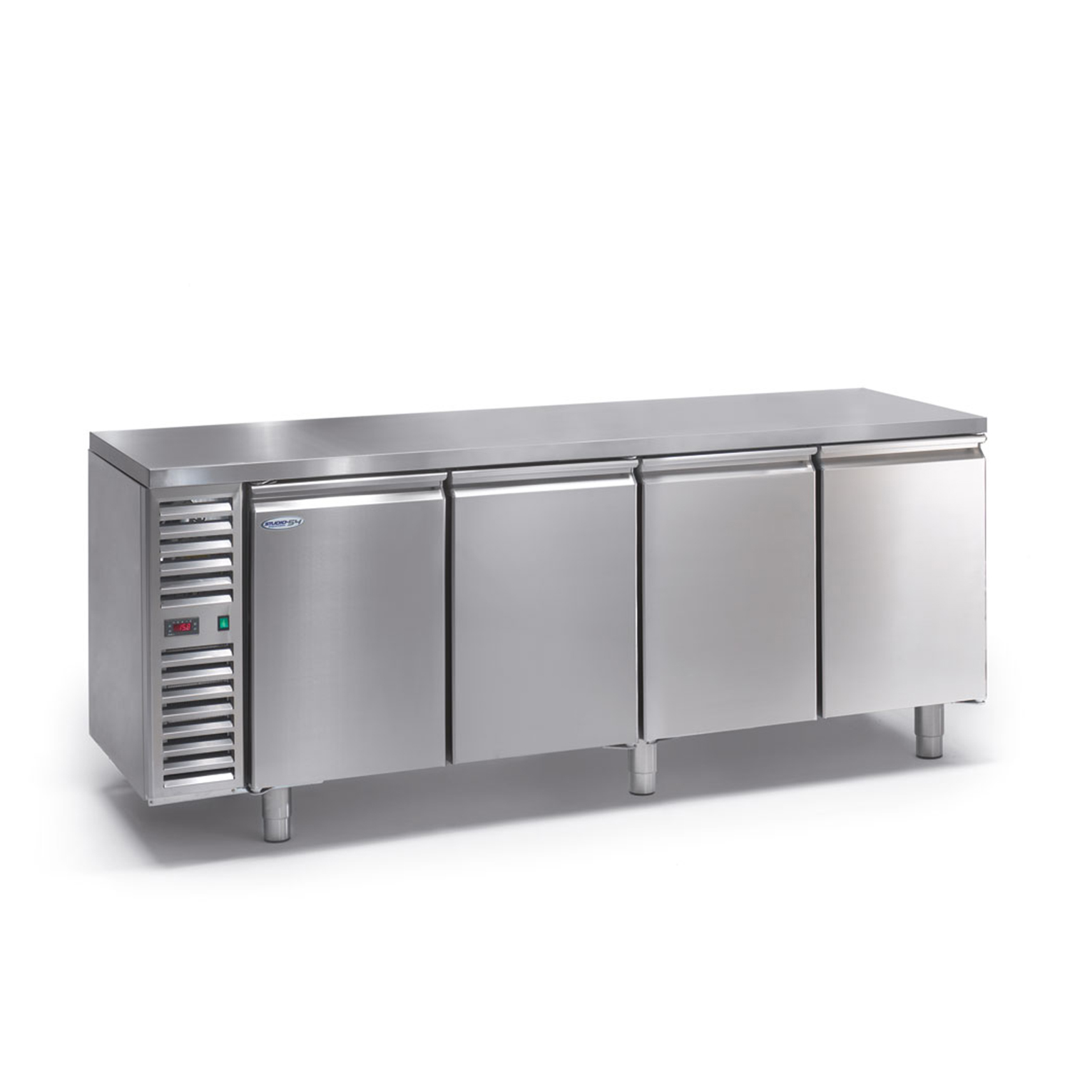 Kühltisch DAIQUIRI SMART Basic Line, B 2060  x T 600 x H 850 mm, 4 Kühlfächer, Arbeitsplatte