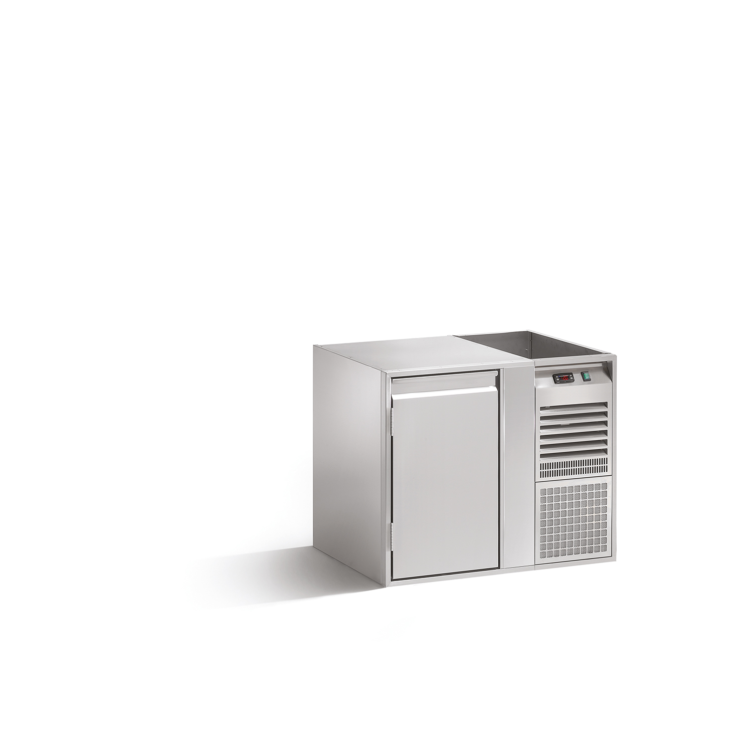 Tiefkühlunterbau GN PREMIUM, B 950 x T 660 x H 760 mm, mit 1 Kühlfach, steckerfertig
