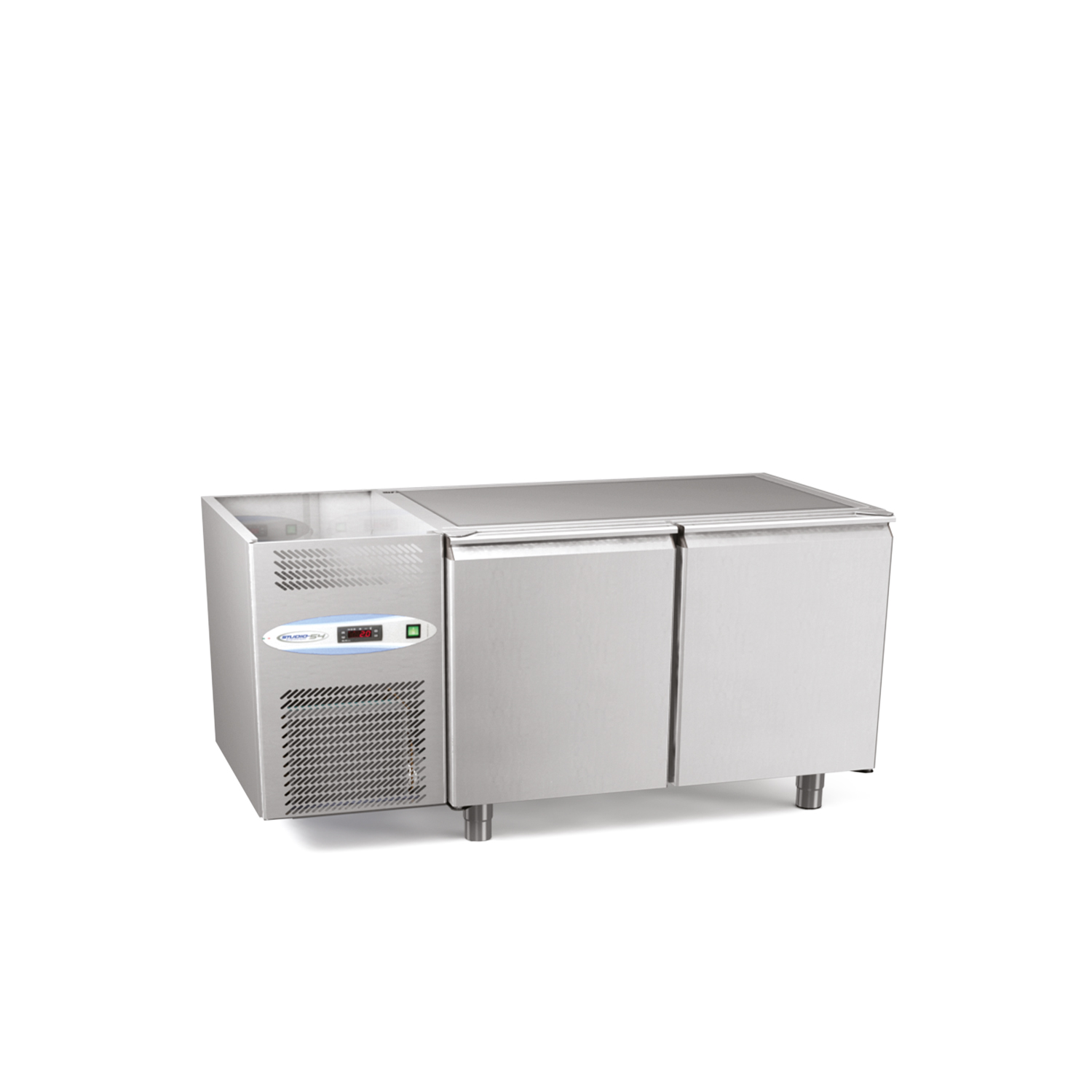 Kühltisch DAIQUIRI CONCEPT, B 1412  x T 700 x H 760 mm, mit 2 Kühlfächer, steckerfertig