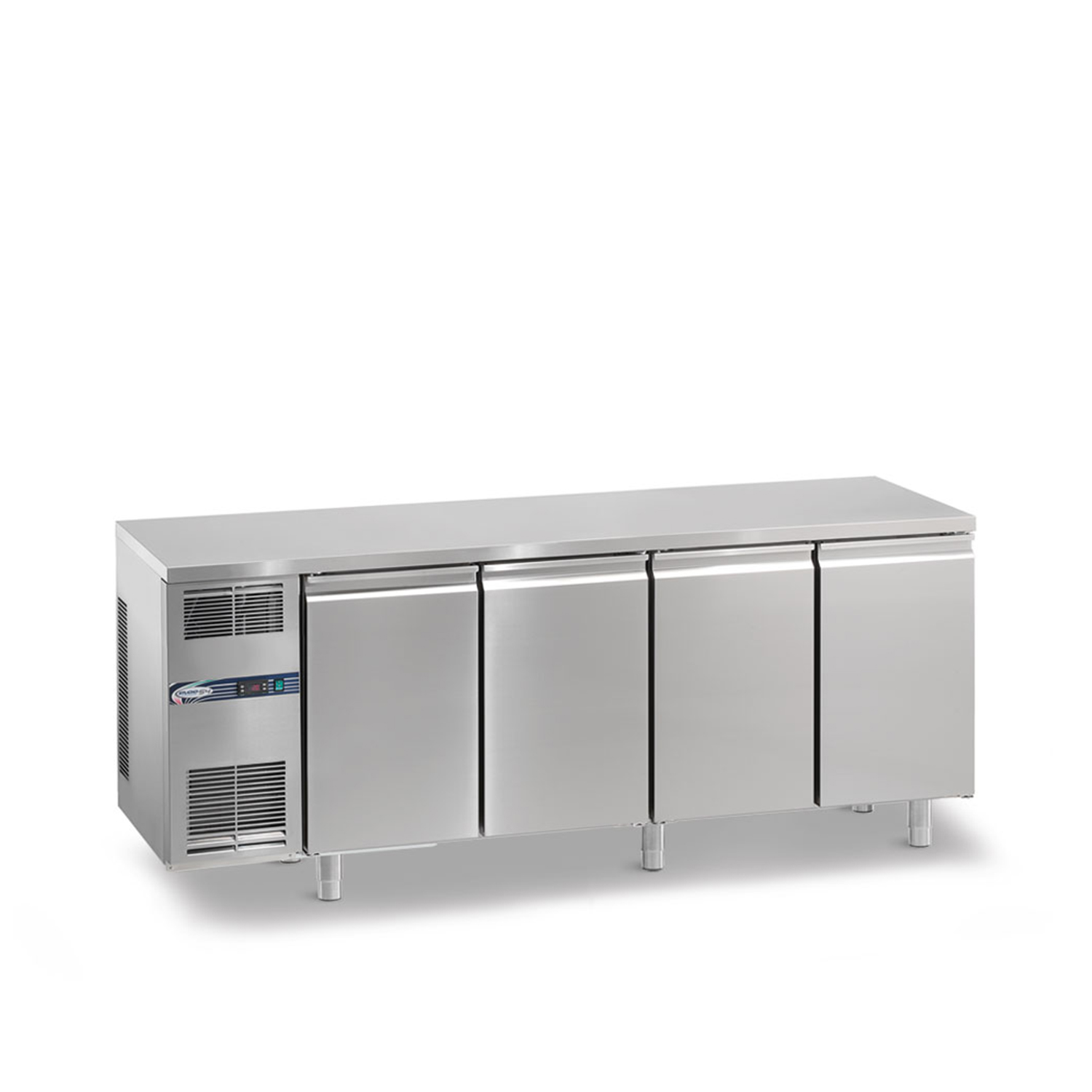 Tiefkühltisch DAIQUIRI Top Line H710 GN 1/1, B 2200  x T 700 x H 900 mm, 4 Kühlfächer, Arbeitsplatte
