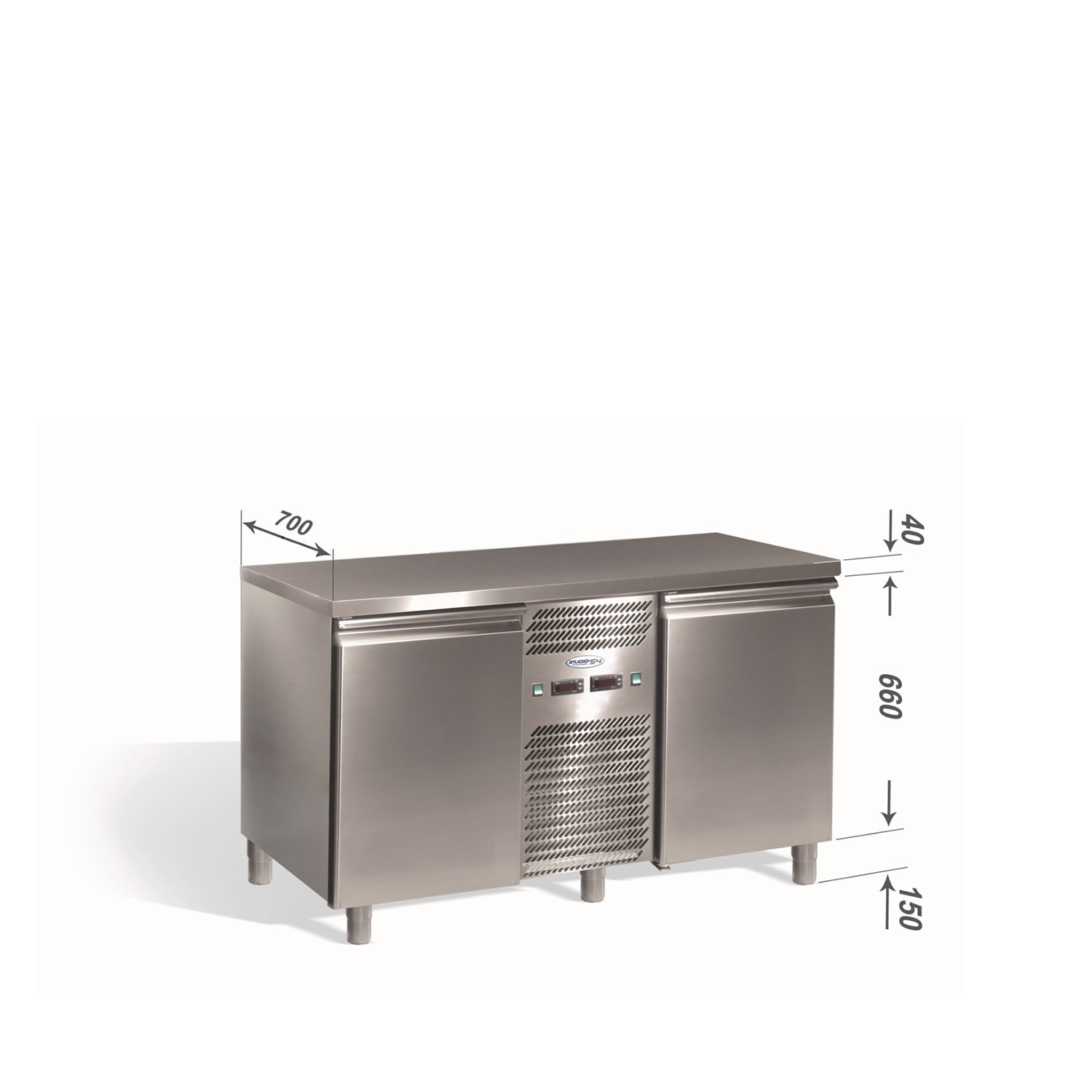 Kombi-Kühltisch DAIQUIRI CONCEPT GN mit 2 Temperaturzonen, B 1640  x T 700 x H 850 mm