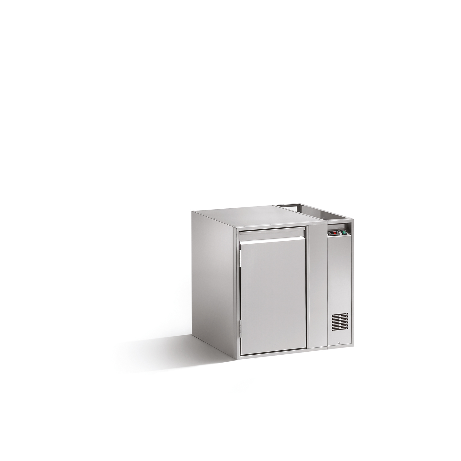 Tiefkühlunterbau GN PREMIUM, B 780 x T 660 x H 760 mm, mit 1 Kühlfach, zentralgekühlt mit Tauwasserverdunstung