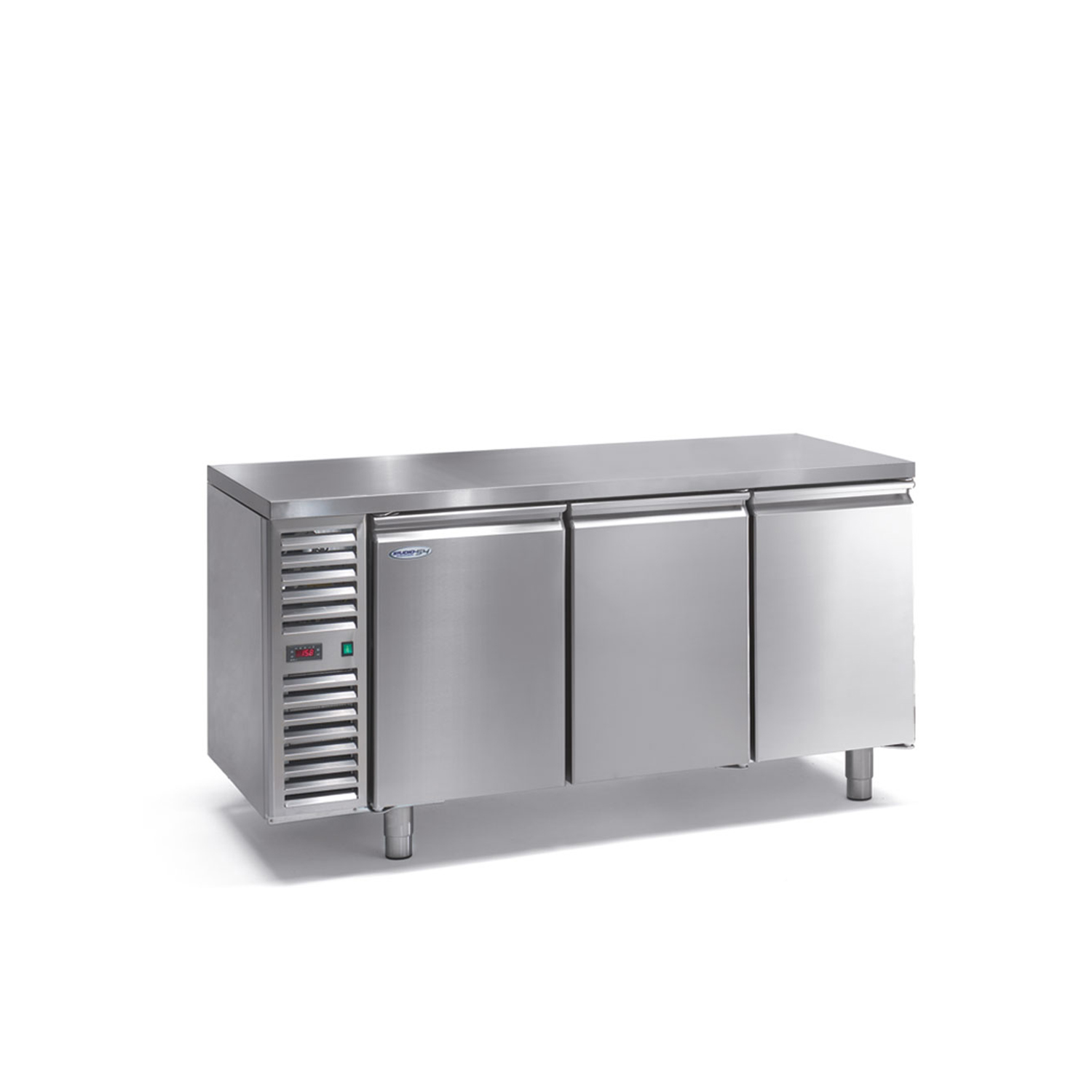 Kühltisch DAIQUIRI SMART Basic Line, B 1600  x T 600 x H 850 mm, 3 Kühlfächer, Arbeitsplatte