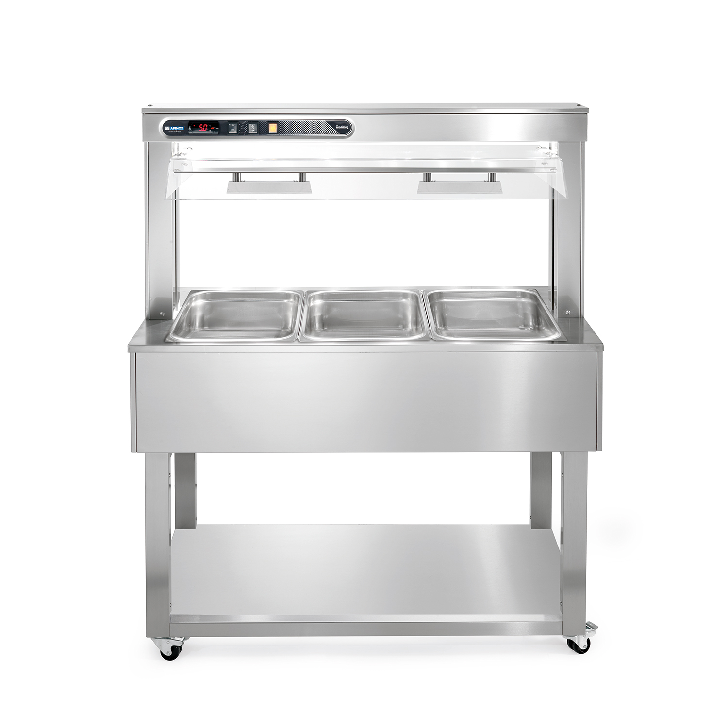 Speisebuffet INOX RED, 3 x GN 1/1