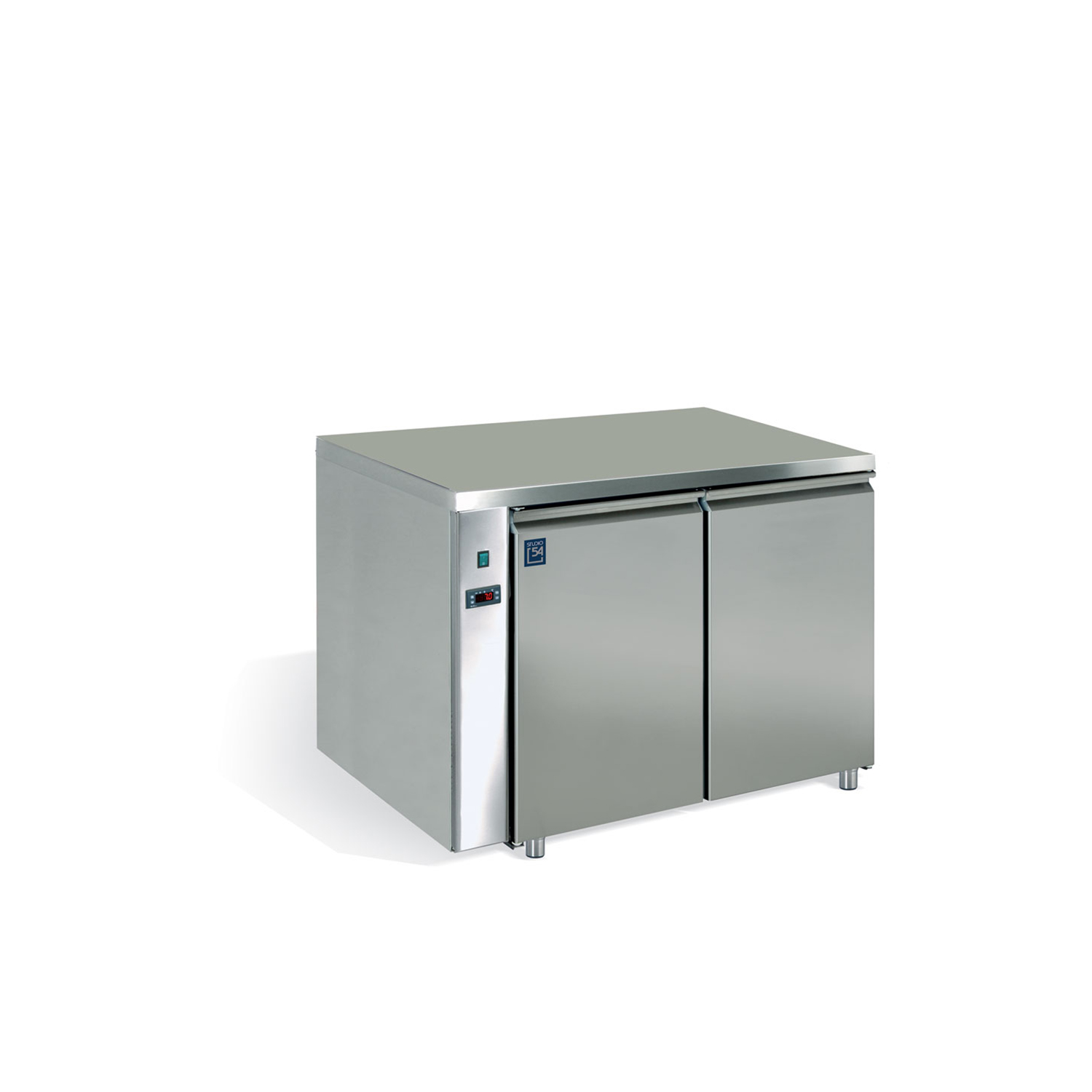 Getränkekühltisch B 1280 mm, 2türig, mit Tischblatt, zentralgekühlt