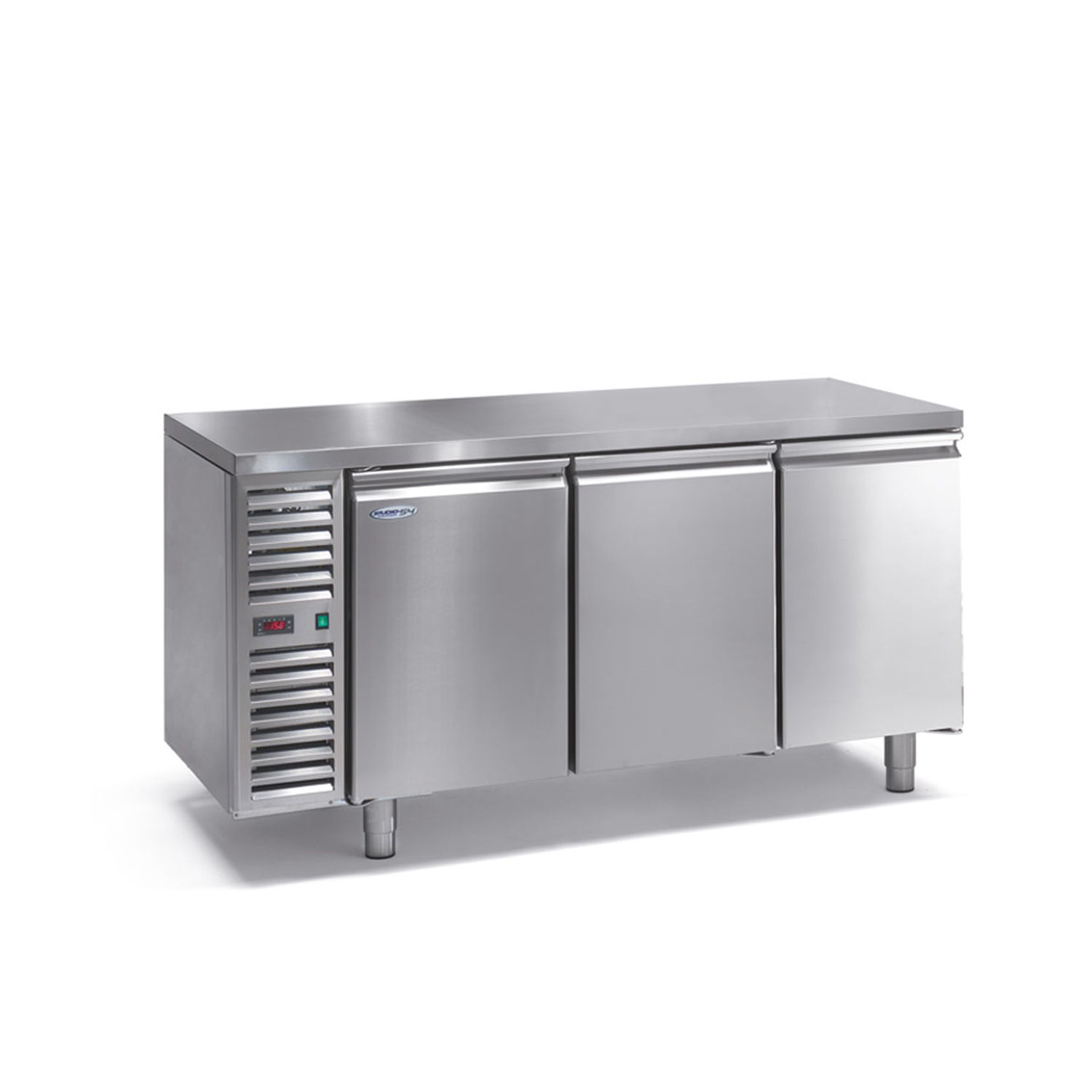 Kühltisch DAIQUIRI SMART Basic Line, B 1738  x T 550 x H 950 mm, 3 Kühlfächer, Arbeitsplatte
