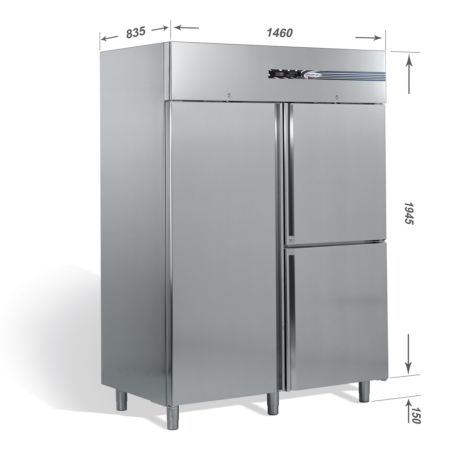 Gastro-Kühlschrank dreitürig OASIS TOP LINE GREEN 1400 Liter 